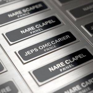 Fiber laser marking metal name plate industrial marking